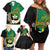 Personalised PNG Enga Provins Family Matching Off Shoulder Short Dress and Hawaiian Shirt Papua New Guinea Plumeria Melanesian Pattern - Polynesian Pride