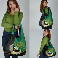 Personalised PNG Enga Provins Grocery Bag Papua New Guinea Plumeria Melanesian Pattern - Polynesian Pride