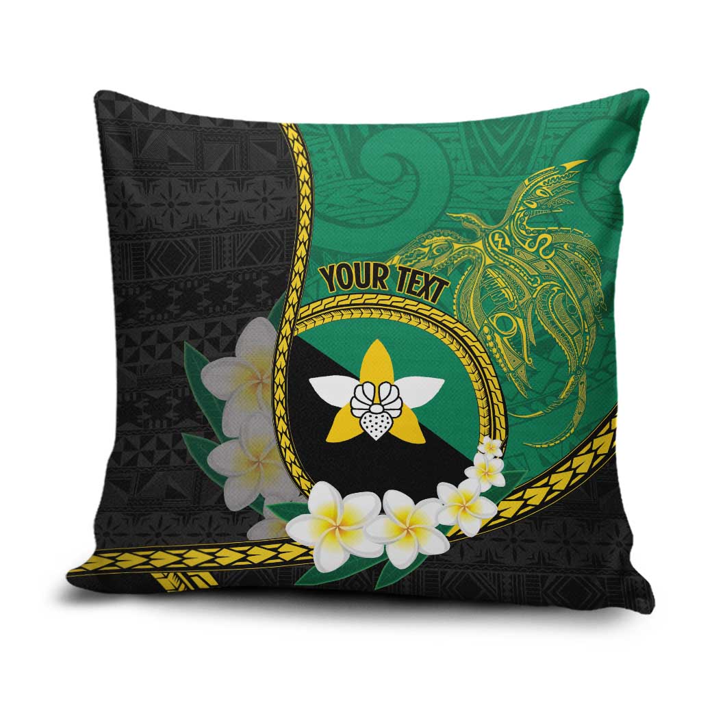 Personalised PNG Enga Provins Pillow Cover Papua New Guinea Plumeria Melanesian Pattern - Polynesian Pride