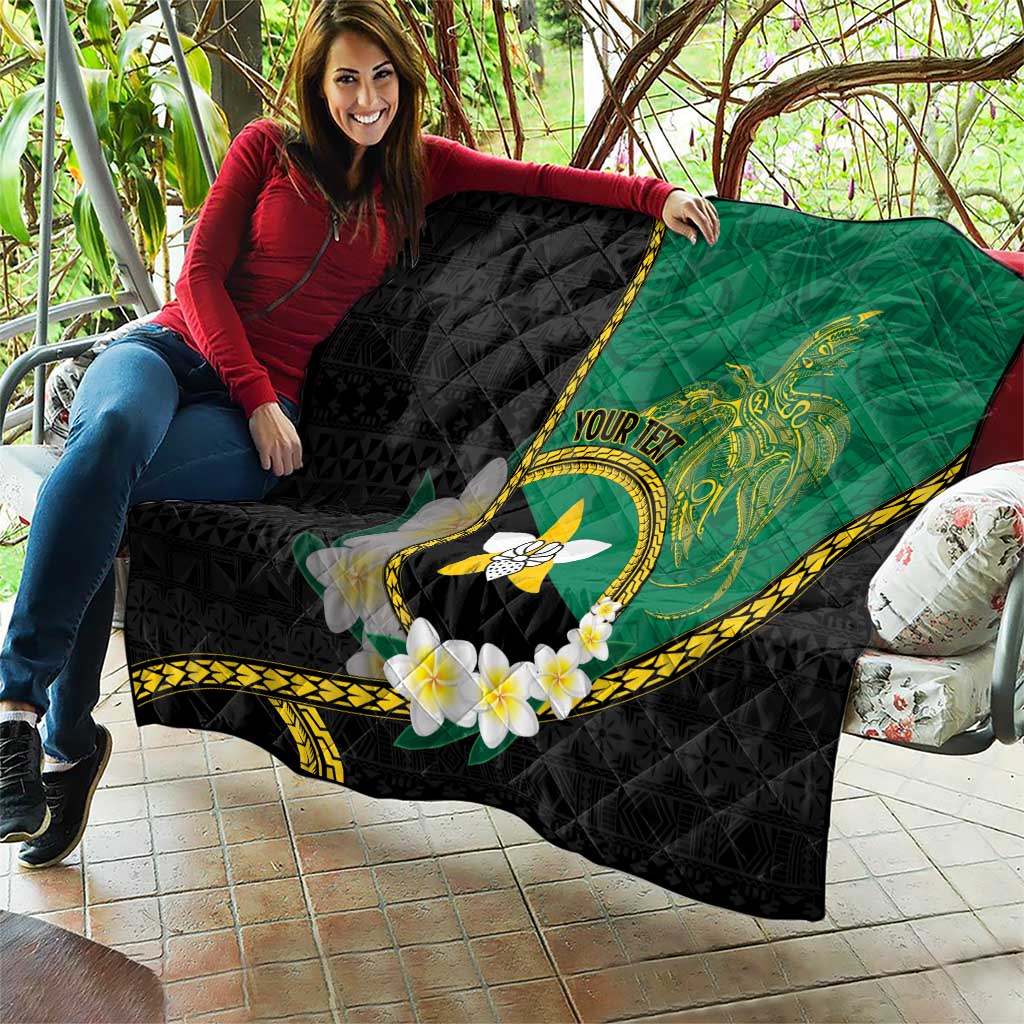 Personalised PNG Enga Provins Quilt Papua New Guinea Plumeria Melanesian Pattern - Polynesian Pride