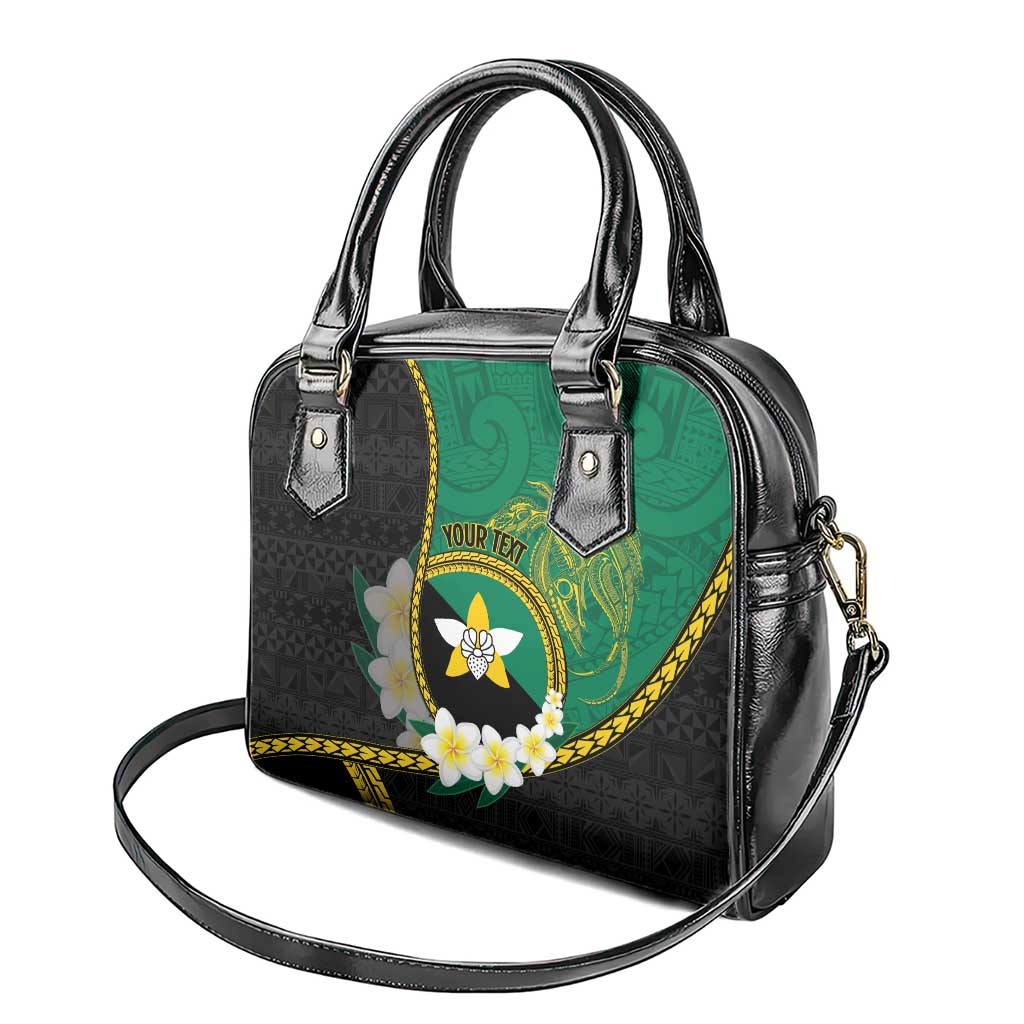 Personalised PNG Enga Provins Shoulder Handbag Papua New Guinea Plumeria Melanesian Pattern - Polynesian Pride