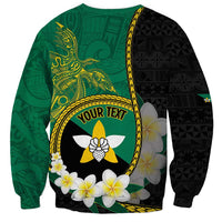 Personalised PNG Enga Provins Sweatshirt Papua New Guinea Plumeria Melanesian Pattern - Polynesian Pride