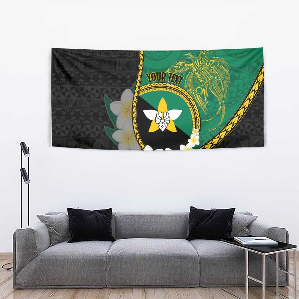 Personalised PNG Enga Provins Tapestry Papua New Guinea Plumeria Melanesian Pattern - Polynesian Pride