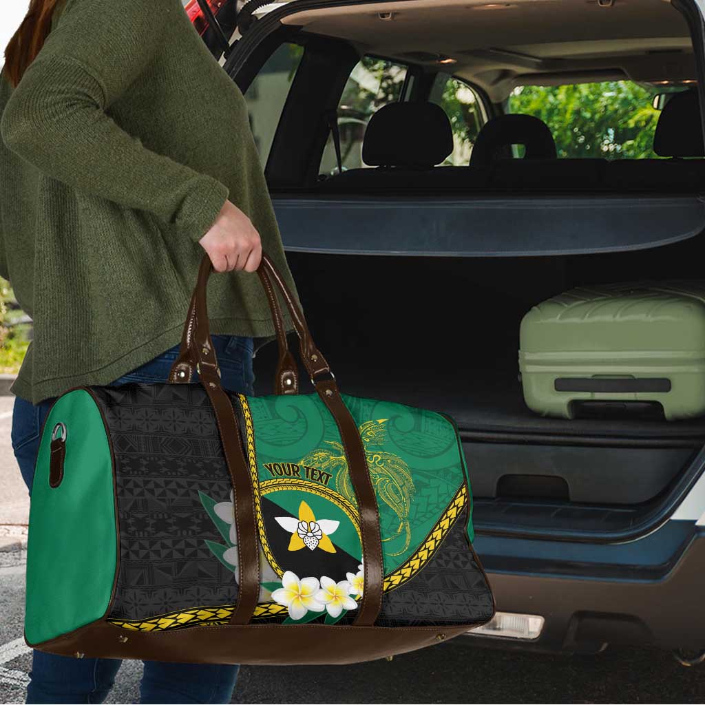 Personalised PNG Enga Provins Travel Bag Papua New Guinea Plumeria Melanesian Pattern - Polynesian Pride