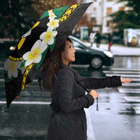 Personalised PNG Enga Provins Umbrella Papua New Guinea Plumeria Melanesian Pattern - Polynesian Pride