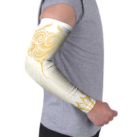 Gold White New Zealand Manta Ray Arm Sleeves Aotearoa Maori Haehae - Polynesian Pride
