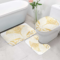 Gold White New Zealand Manta Ray Bathroom Set Aotearoa Maori Haehae - Polynesian Pride