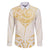 Gold White New Zealand Manta Ray Family Matching Short Sleeve Bodycon Dress and Hawaiian Shirt Aotearoa Maori Haehae - Polynesian Pride