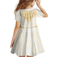 Gold White New Zealand Manta Ray Family Matching Tank Maxi Dress and Hawaiian Shirt Aotearoa Maori Haehae - Polynesian Pride