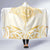 Gold White New Zealand Manta Ray Hooded Blanket Aotearoa Maori Haehae - Polynesian Pride