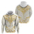 Gold White New Zealand Manta Ray Hoodie Aotearoa Maori Haehae - Polynesian Pride