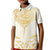 Gold White New Zealand Manta Ray Kid Polo Shirt Aotearoa Maori Haehae - Polynesian Pride