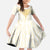 Gold White New Zealand Manta Ray Kid Short Sleeve Dress Aotearoa Maori Haehae - Polynesian Pride