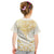 Gold White New Zealand Manta Ray Kid T Shirt Aotearoa Maori Haehae - Polynesian Pride