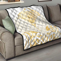 Gold White New Zealand Manta Ray Quilt Aotearoa Maori Haehae - Polynesian Pride