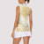 Gold White New Zealand Manta Ray Women Sleeveless Polo Shirt Aotearoa Maori Haehae - Polynesian Pride