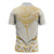 Gold White New Zealand Manta Ray Zipper Polo Shirt Aotearoa Maori Haehae - Polynesian Pride