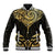 Gold Black New Zealand Manta Ray Baseball Jacket Aotearoa Maori Haehae - Polynesian Pride