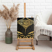 Gold Black New Zealand Manta Ray Canvas Wall Art Aotearoa Maori Haehae - Polynesian Pride