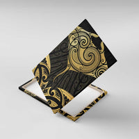 Gold Black New Zealand Manta Ray Canvas Wall Art Aotearoa Maori Haehae - Polynesian Pride