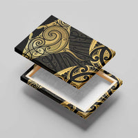 Gold Black New Zealand Manta Ray Canvas Wall Art Aotearoa Maori Haehae - Polynesian Pride