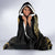 Gold Black New Zealand Manta Ray Hooded Blanket Aotearoa Maori Haehae - Polynesian Pride