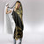 Gold Black New Zealand Manta Ray Hooded Blanket Aotearoa Maori Haehae - Polynesian Pride