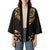 Gold Black New Zealand Manta Ray Kimono Aotearoa Maori Haehae - Polynesian Pride