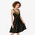Gold Black New Zealand Manta Ray Midi Dress Aotearoa Maori Haehae - Polynesian Pride
