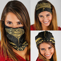 Gold Black New Zealand Manta Ray Neck Gaiter Aotearoa Maori Haehae LT14