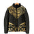 Gold Black New Zealand Manta Ray Padded Jacket Aotearoa Maori Haehae - Polynesian Pride