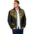 Gold Black New Zealand Manta Ray Padded Jacket Aotearoa Maori Haehae - Polynesian Pride