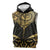 Gold Black New Zealand Manta Ray Sleeveless Hoodie Aotearoa Maori Haehae - Polynesian Pride