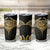 Gold Black New Zealand Manta Ray Tumbler Cup Aotearoa Maori Haehae - Polynesian Pride