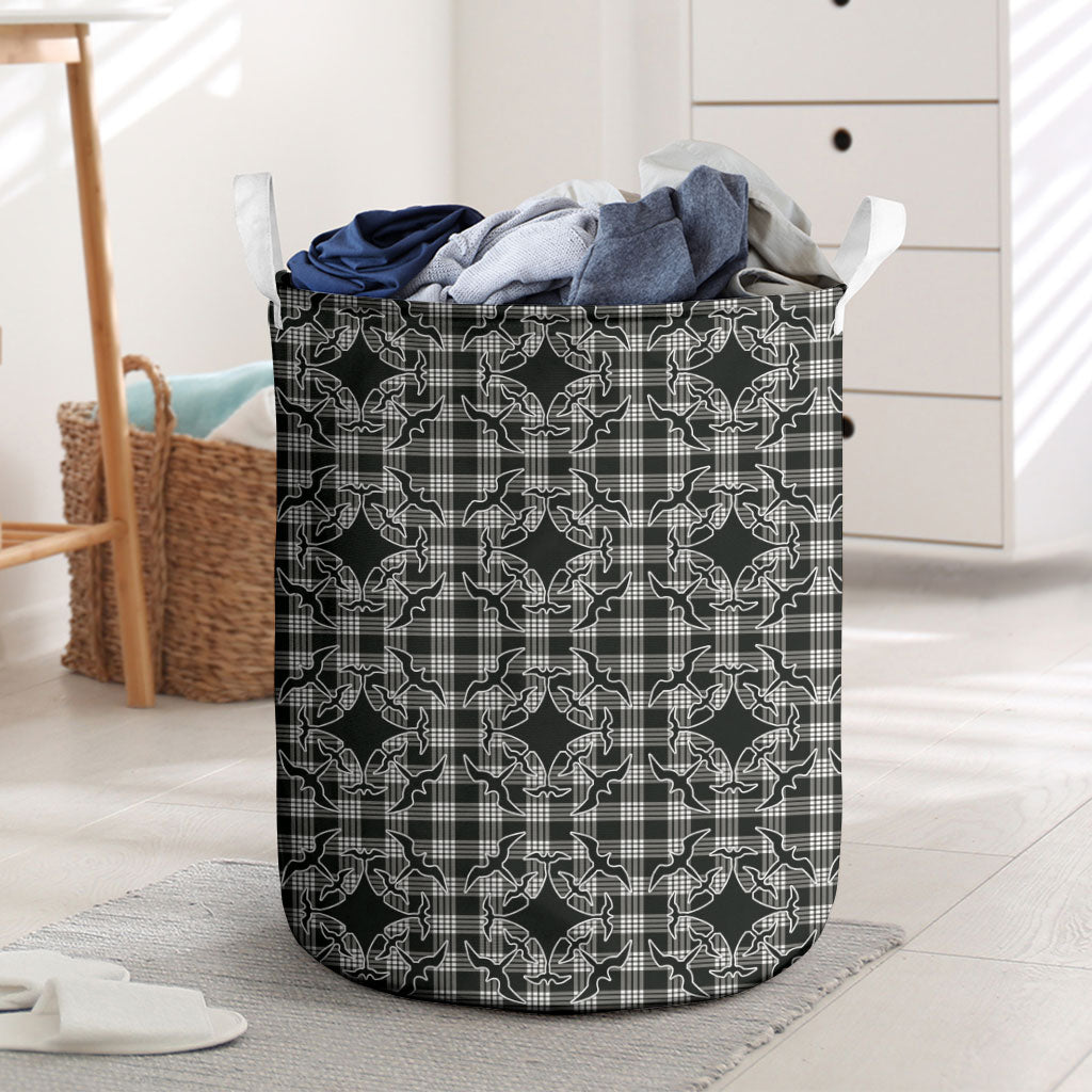 Eleele Hawaii Iwa Bird Palaka Motifs Laundry Basket LT14 Black - Polynesian Pride