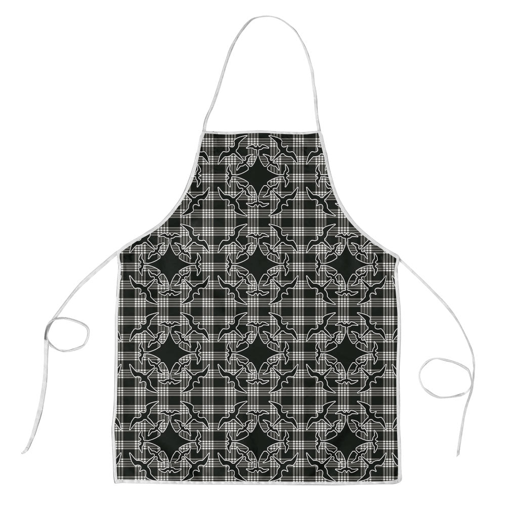 Eleele Hawaii Iwa Bird Palaka Motifs Apron LT14 Black - Polynesian Pride