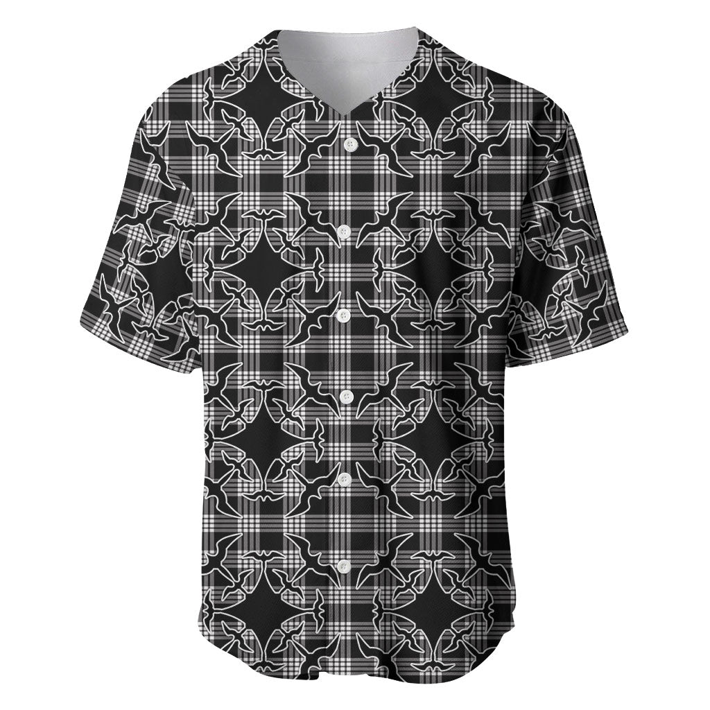 Eleele Hawaii Iwa Bird Palaka Motifs Baseball Jersey LT14 Black - Polynesian Pride