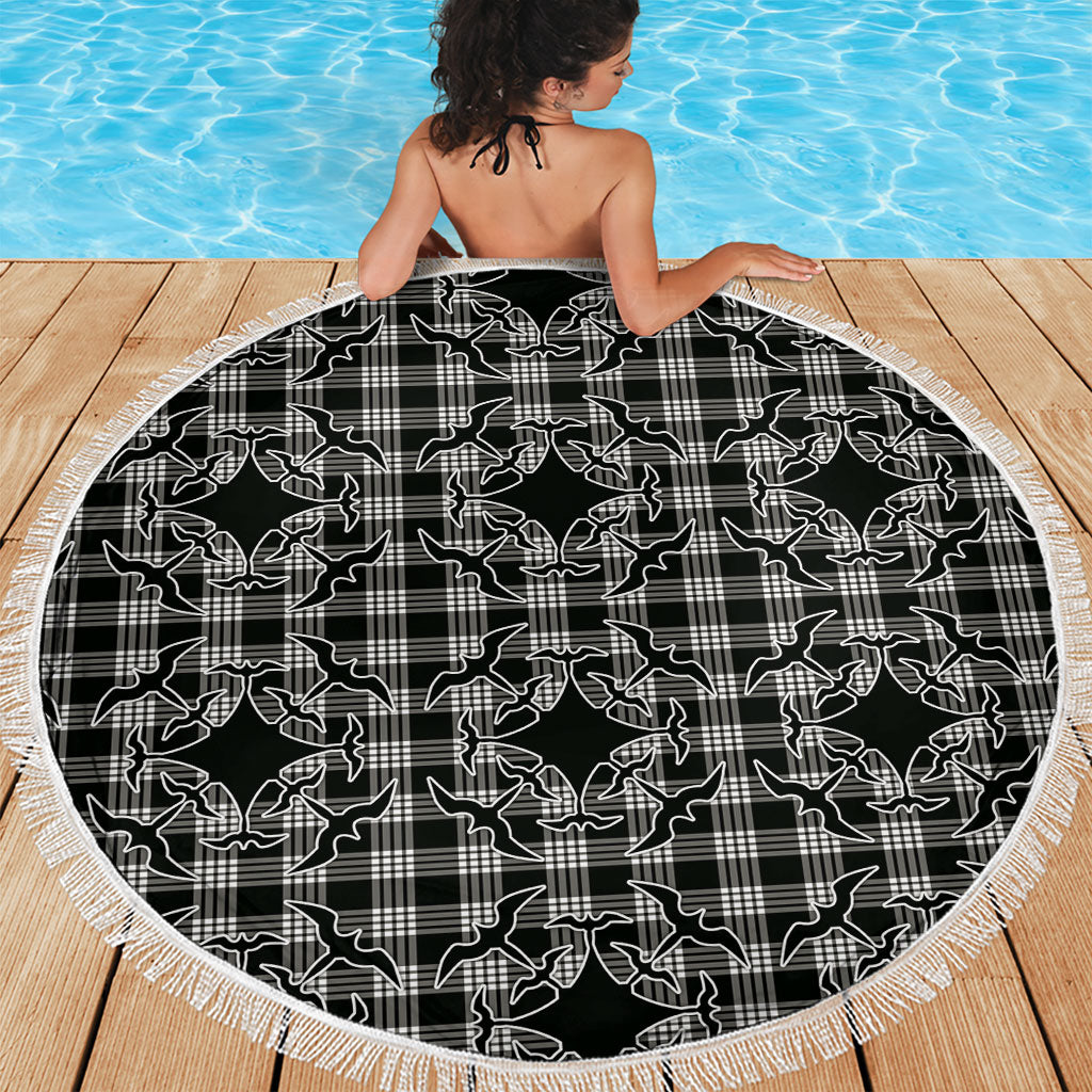 Eleele Hawaii Iwa Bird Palaka Motifs Beach Blanket