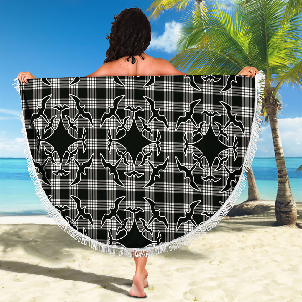Eleele Hawaii Iwa Bird Palaka Motifs Beach Blanket