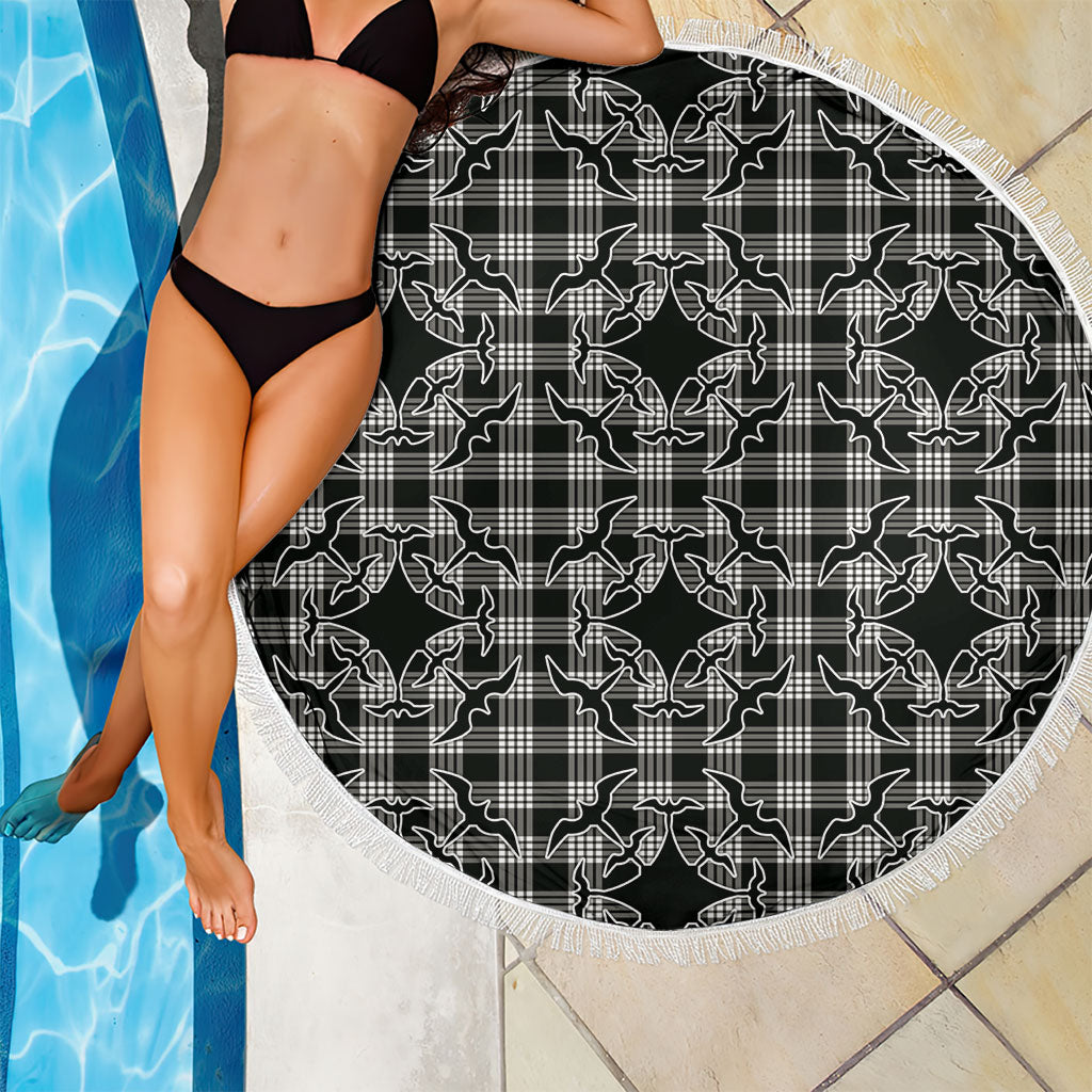 Eleele Hawaii Iwa Bird Palaka Motifs Beach Blanket