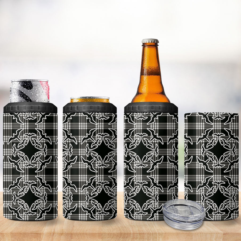 Eleele Hawaii Iwa Bird Palaka Motifs 4 in 1 Can Cooler Tumbler