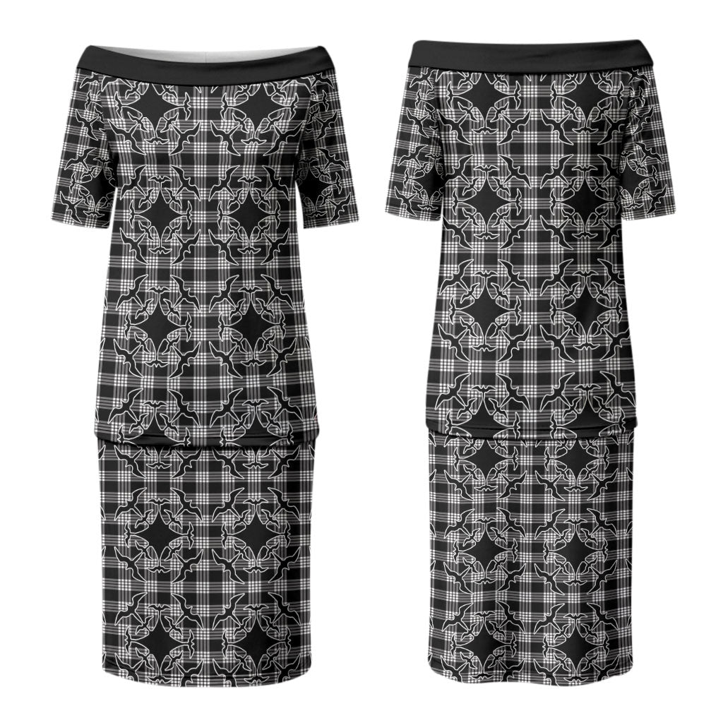 Eleele Hawaii Iwa Bird Palaka Motifs Couples Matching Puletasi and Hawaiian Shirt LT14 - Polynesian Pride