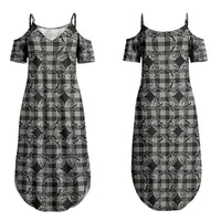 Eleele Hawaii Iwa Bird Palaka Motifs Couples Matching Summer Maxi Dress and Long Sleeve Button Shirt LT14 - Polynesian Pride