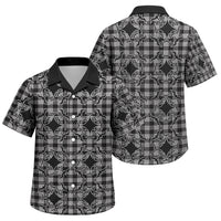 Eleele Hawaii Iwa Bird Palaka Motifs Family Matching Off Shoulder Short Dress and Hawaiian Shirt LT14 Son's Shirt Black - Polynesian Pride