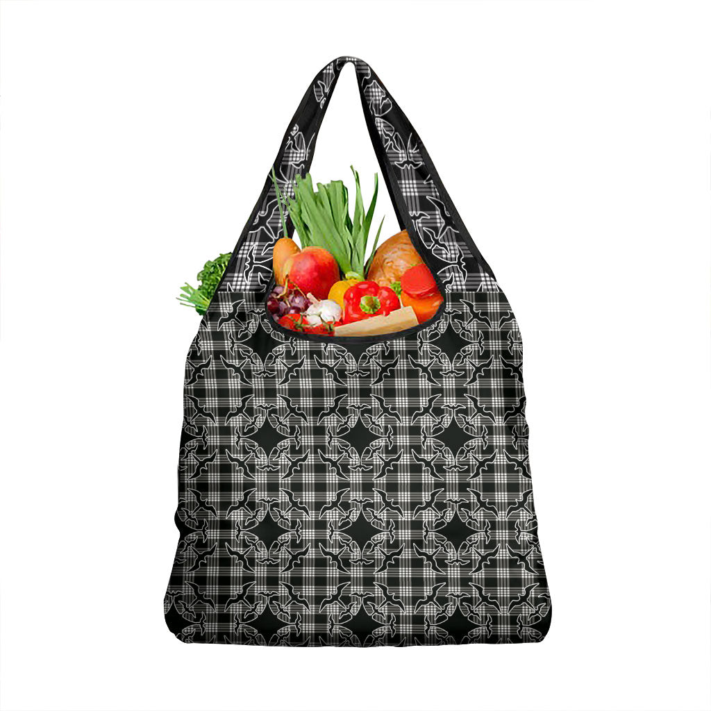 Eleele Hawaii Iwa Bird Palaka Motifs Grocery Bag LT14 1-pack One Size Black - Polynesian Pride