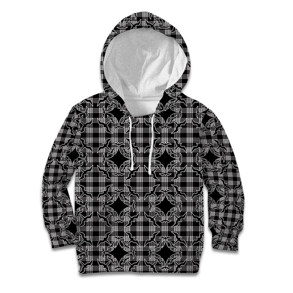 Eleele Hawaii Iwa Bird Palaka Motifs Kid Hoodie LT14 Hoodie Black - Polynesian Pride