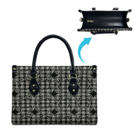 Eleele Hawaii Iwa Bird Palaka Motifs Leather Bag