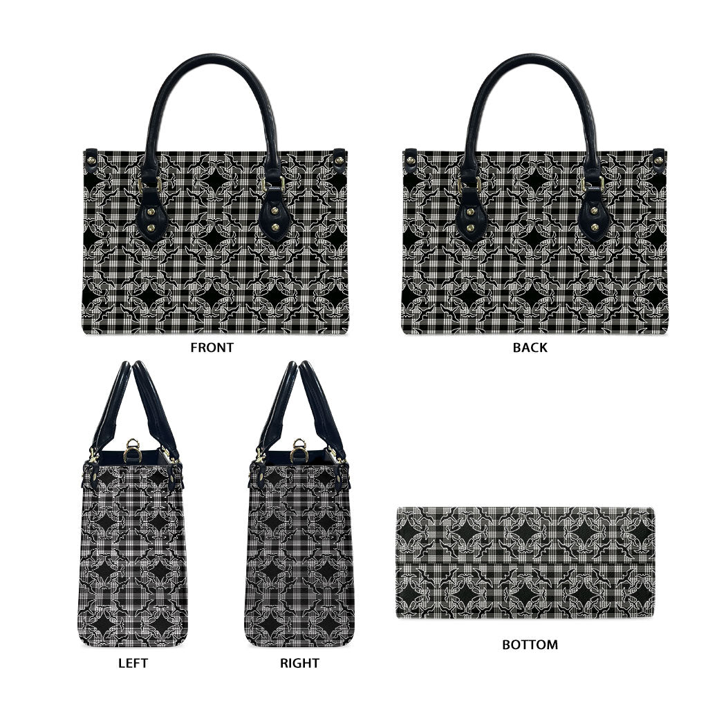 Eleele Hawaii Iwa Bird Palaka Motifs Leather Bag
