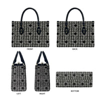 Eleele Hawaii Iwa Bird Palaka Motifs Leather Bag