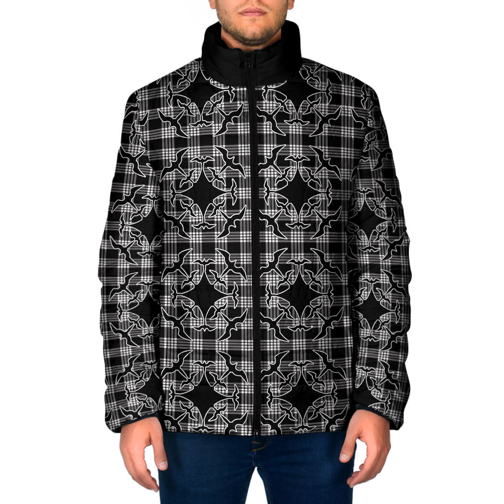 Eleele Hawaii Iwa Bird Palaka Motifs Padded Jacket LT14 Men Black - Polynesian Pride